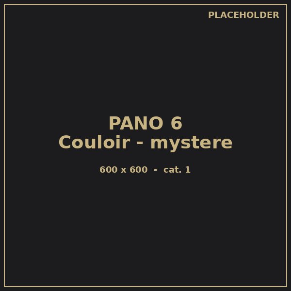 Couloir d’accès en clair-obscur